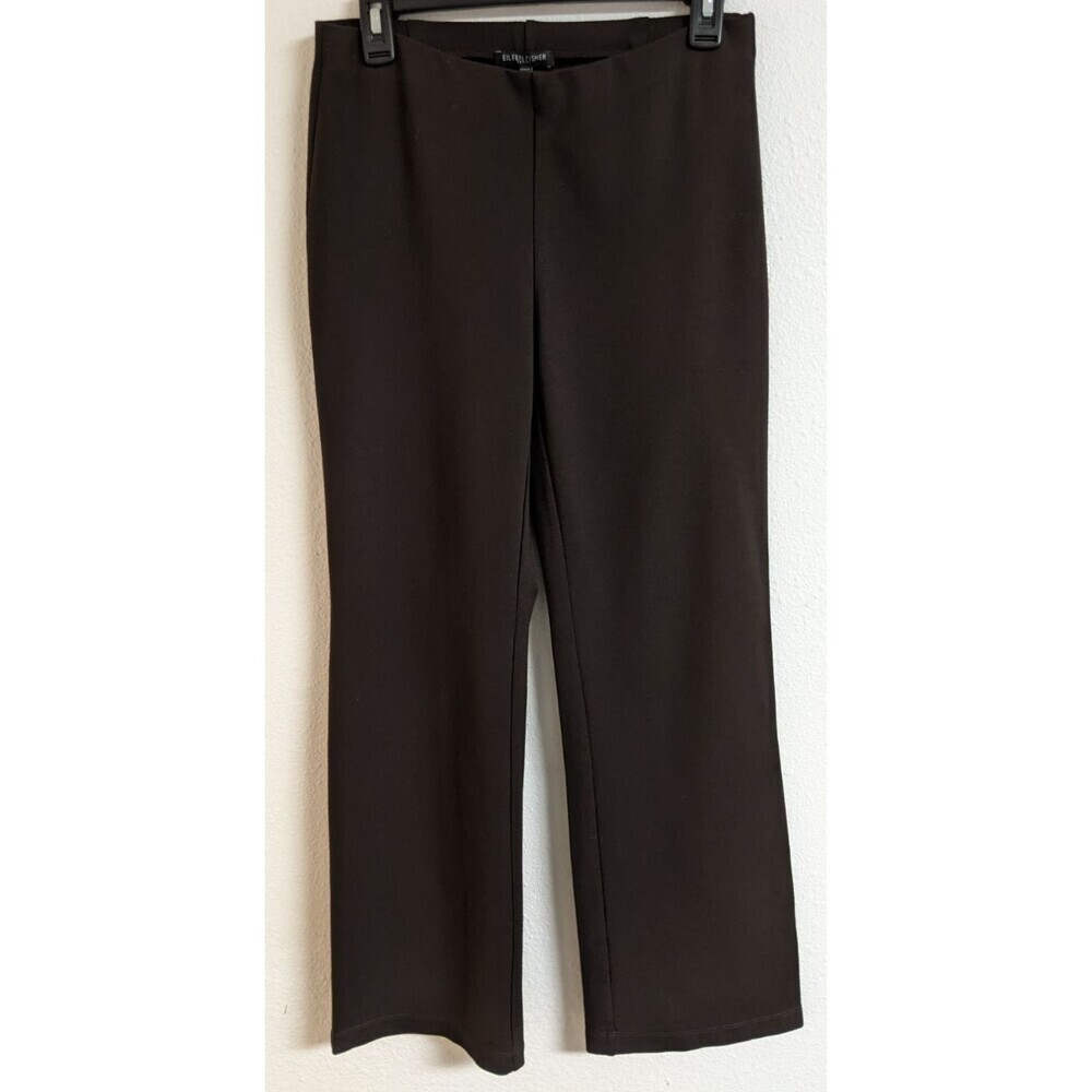 Wmn's EILEEN FISHER Brown Viscose Blend Pull-On Stretch Wide Leg Pants PP (2-4)
